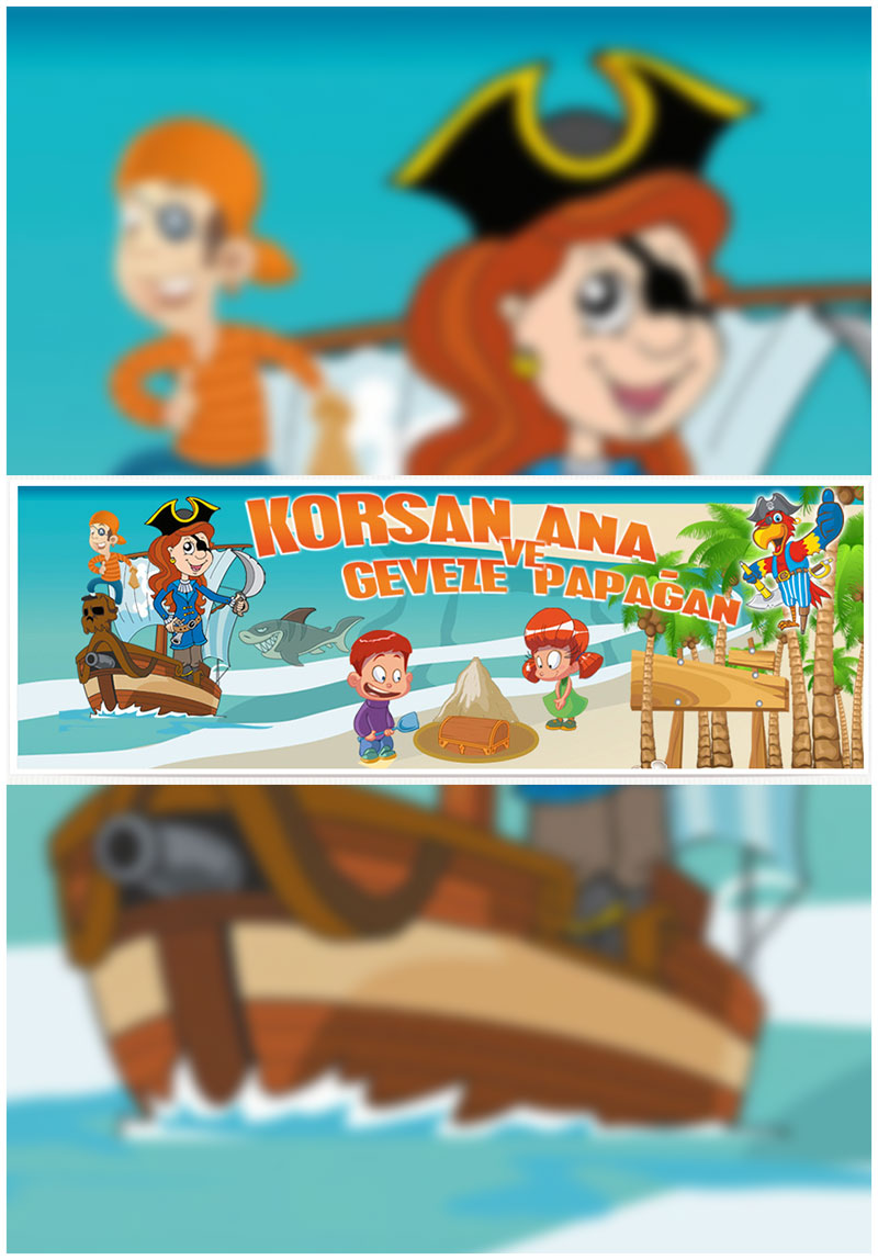 Korsan Ana ve Geveze Papağan Poster